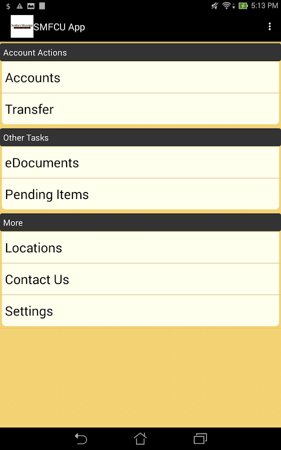 SMFCU App Screen 3