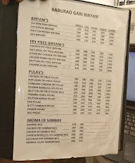 Baburao Gari Biryani menu 1