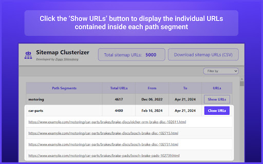 Sitemap Clusterizer - Simplify XML Sitemap Analysis