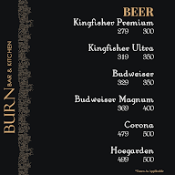 Burn Kitchen & Malt menu 7