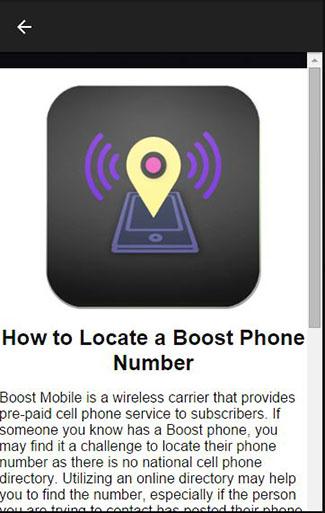 Boost Mobile Phone Locator Screen 3