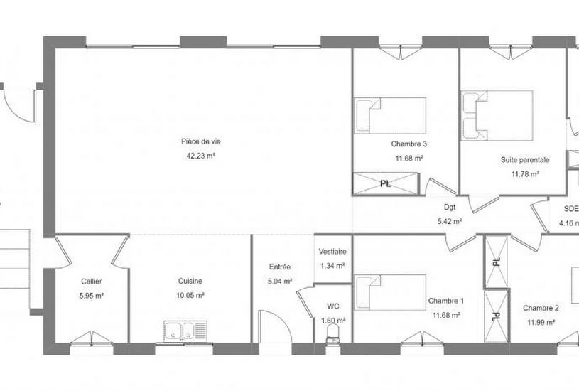  Vente Terrain + Maison - Terrain : 642m² - Maison : 130m² à Rigarda (66320) 