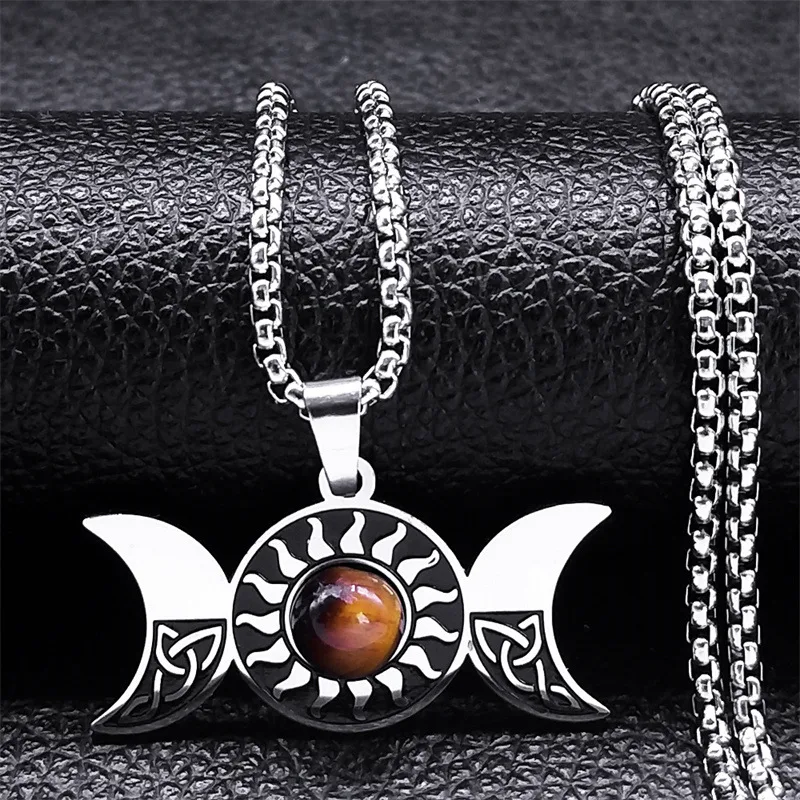 Collier pendentif étoile à cinq branches européen et américain, adoration magique, trinité solaire, pour un style mystique et tendance.