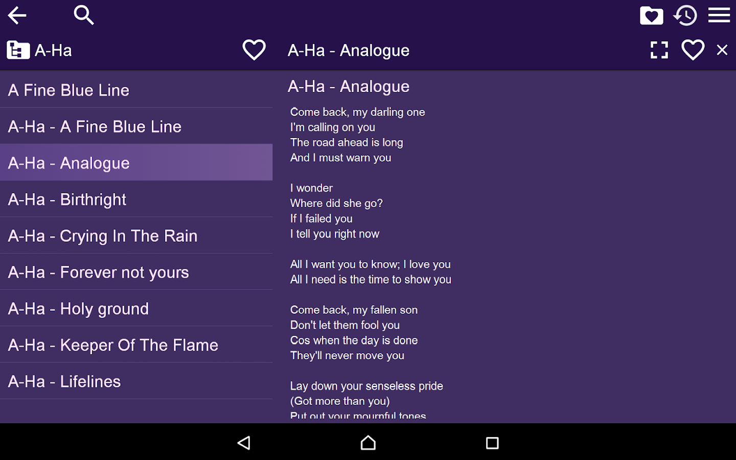 Songs lyrics free screenshot