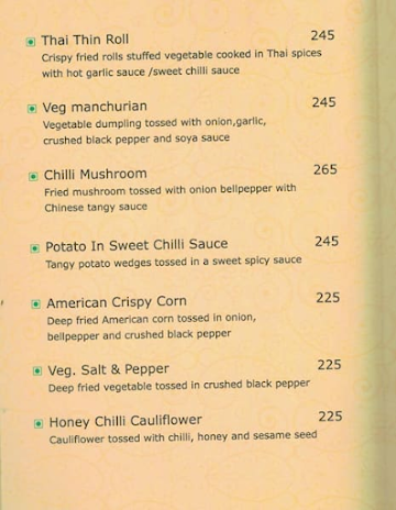 Mint Spice Route menu 