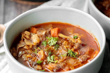 Beef Cabbage Barley Soup