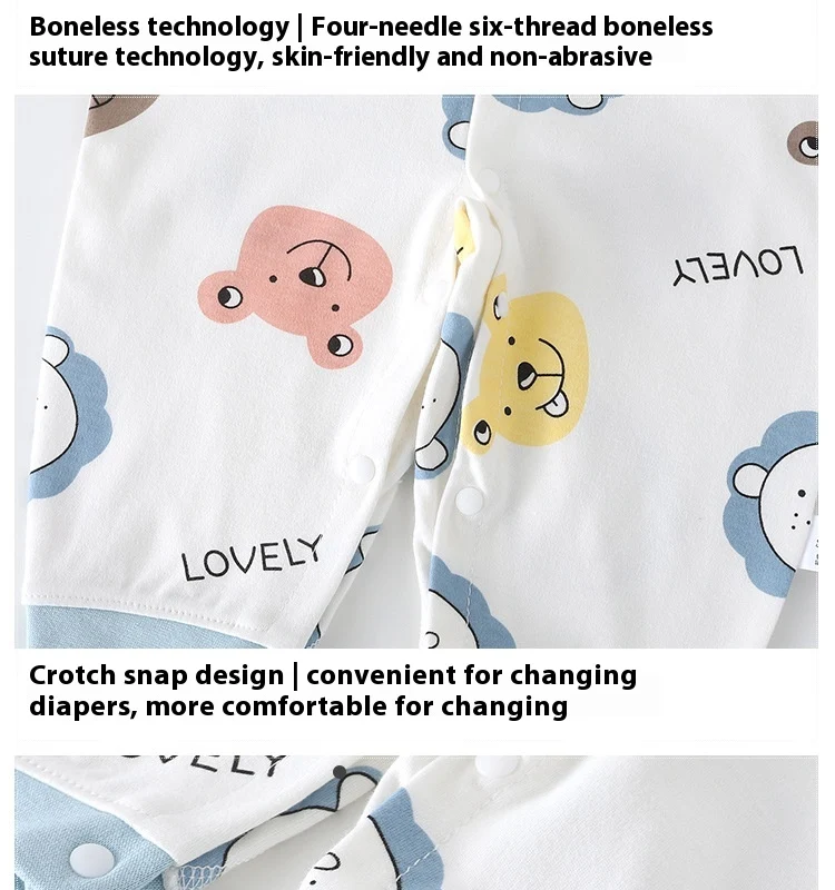 Title 8, Geborsteld katoenen newborn jumpsuit met print,...
