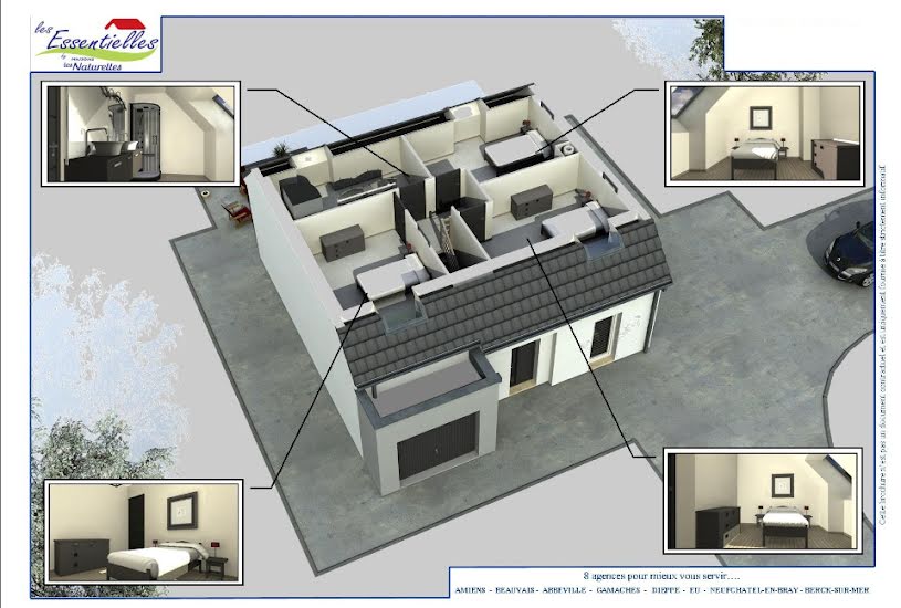  Vente Terrain + Maison - Terrain : 1 500m² - Maison : 94m² à Neufchâtel-en-Bray (76270) 