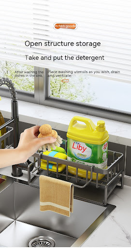 Title 17, Rag Rack Kitchen Shelf Sink Drainage Basket Sub...