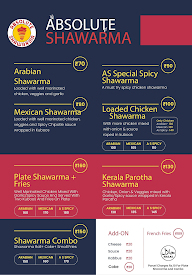 Absolute Shawarma menu 1