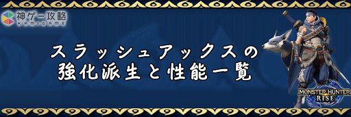 モンハンライズ スラッシュアックスの強化派生と性能一覧 モンスターハンターライズ 神ゲー攻略