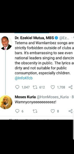 Moses kuria responds to ezekiel mutua