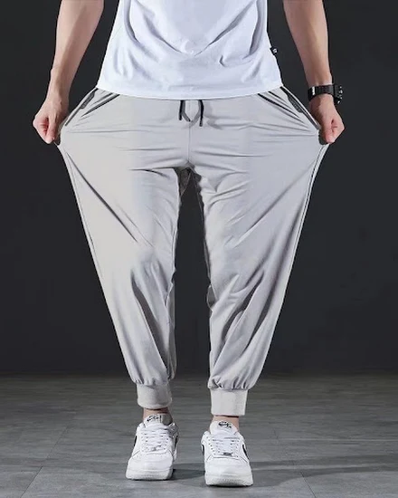 Summer Quick-drying Ice Silk Casual Pants Men's Ultra-thi... - 1