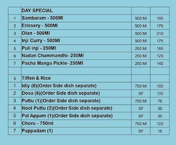 Shero Home Food - Kerala menu 