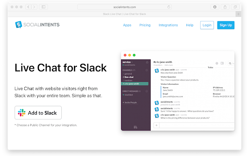 Live Chat for Slack