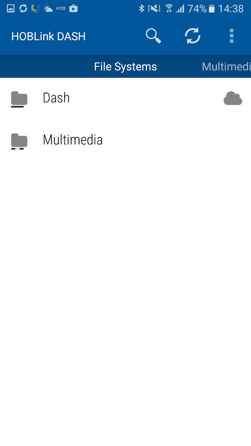 HOBLink DASH Screen 1