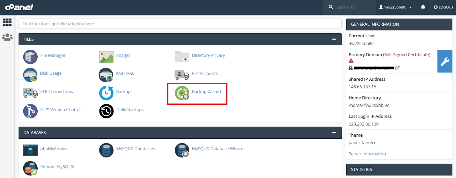 Restore WordPress Backup Using cPanel