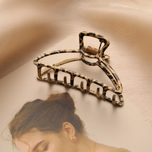 Title 3, Leopard Metallic Shark Hairpin Female, secure a...