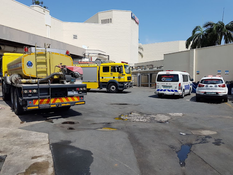 Fire engines outside the Pick n Pay.