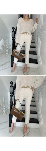 Title 9, Hollow Ice Silk Lazy Style V-neck Thin Sweater