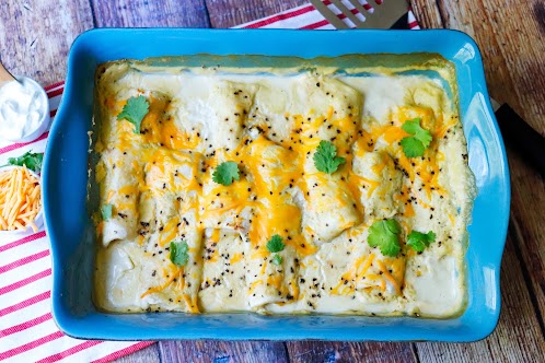 Chicken Enchiladas With Sour Cream Sauce