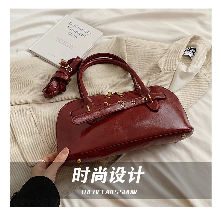 Title 21, Retro Portable Fashion Shoulder Bag Simple Larg...