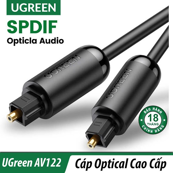 Dây Audio Quang (Optical, Toslink ) Cao Cấp Ugreen Av122 70890 70891 70892 70893 - Bh 18T Chính Hãng