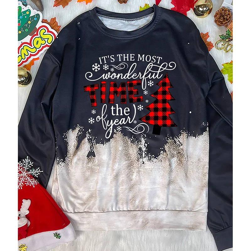 Title 6, Sweat à capuche de Noël pour femme, col rond, m...