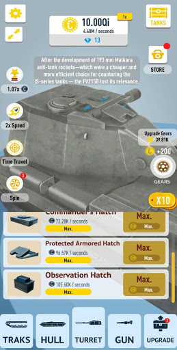 Screenshot Idle Tanks 3D Model Builder