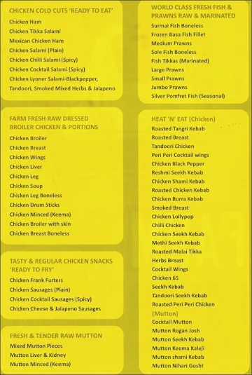Khub Chand & Bros menu 