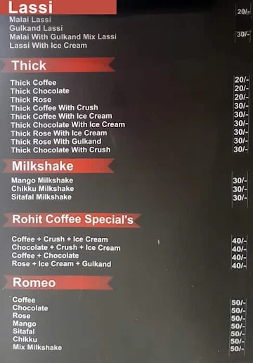 Rohit Coffee Corner menu 