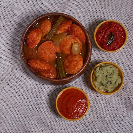 Sambar Button Idli (12 Nos)