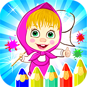 Download Kids Coloring Book For Masha and Bear For PC Windows and Mac