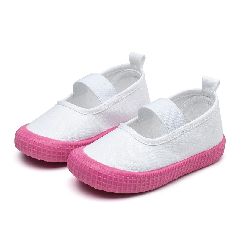 Title 6, Chaussures blanches en toile élastique pour enf...