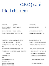 Cfc - Cafe Fried Chicken menu 8