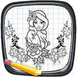 Learn How to Draw Tattoo Flowers Apk