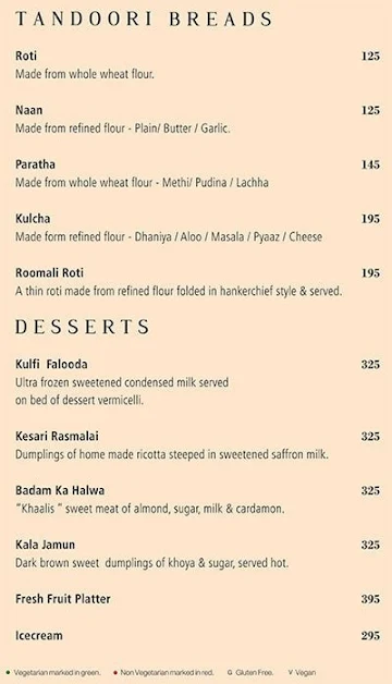 Addah - The O Hotel menu 