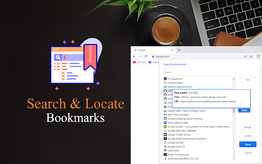 Search & Locate Bookmarks