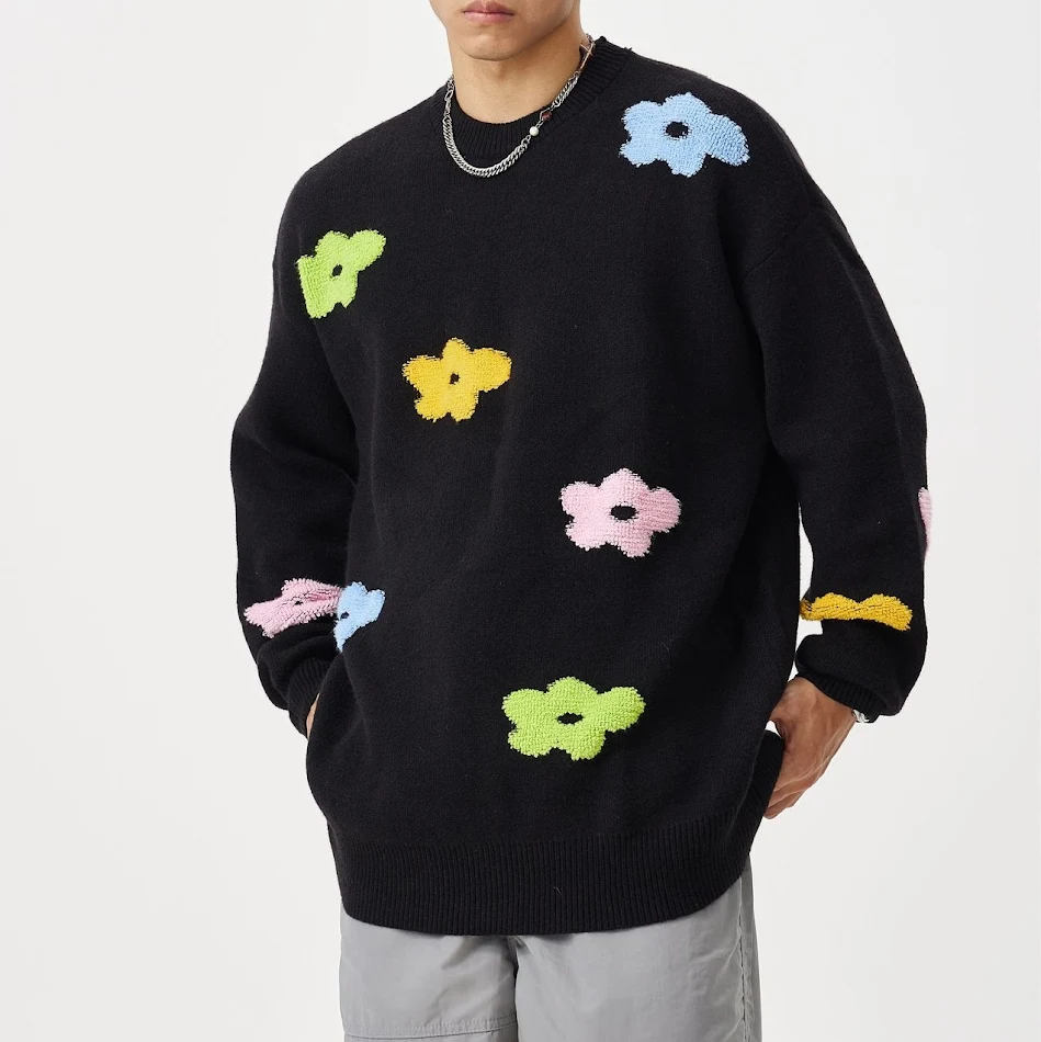 Unisex Maychao Jacquard Angora Ontwollend Trui, zacht en warm voor dames en heren. Ideaal voor koude dagen en een stijlvolle look.