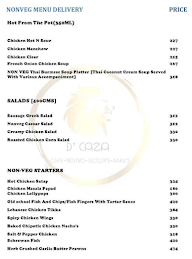 D'Caza Cafe menu 6