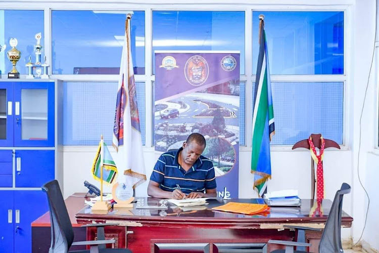 Kisumu city manager Abala Wanga at his office.