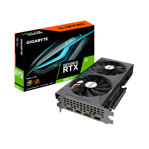 Card màn hình GIGABYTE Gigabyte GeForce RTX 3060 Ti EAGLE 8G (rev. 2.0) 8GB GDDR6 (N306TEAGLE-8GD V2)