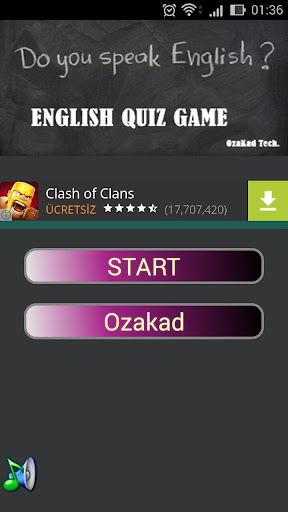 Simple English Quiz Game