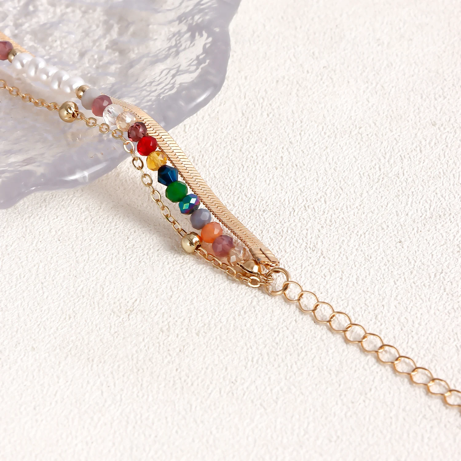 Title 23, Collier bohème multicouche avec perles en forme...