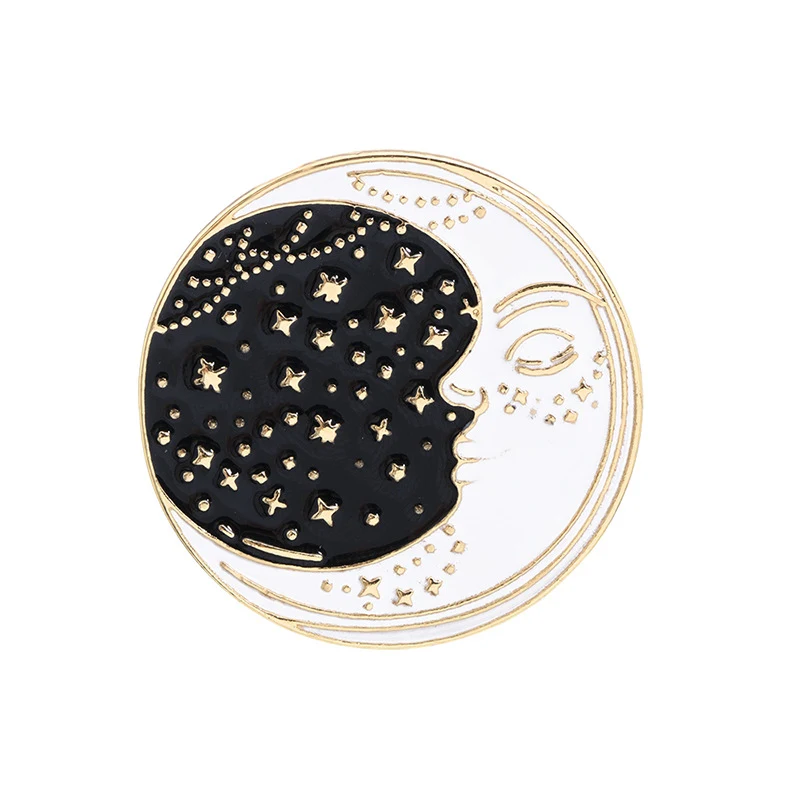 Cartoon Sun Moon Wave Combinatie Broche. Perfecte accessoire voor kleding, tassen en meer. Voegt een speelse en unieke uitstraling toe.
