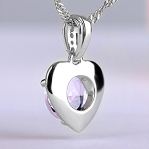 Title 2, Heart-shaped crystal silver plated ornament pen...