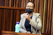 Lt-Col Busisiwe Moeketsi testifying at the Johannesburg High Court.