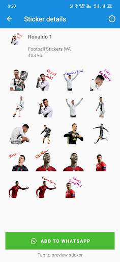 Screenshot WASticker - Football Stickers