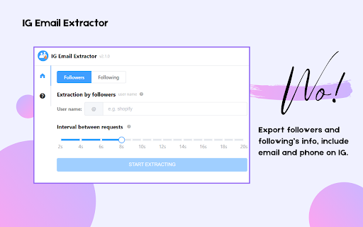 IG Email Extractor - Ins Followers Exporter