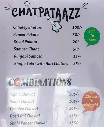 Kulcha Lal Parantha Das menu 